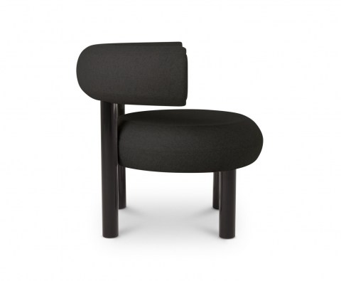 Fat Lounge Chair Black Sideview